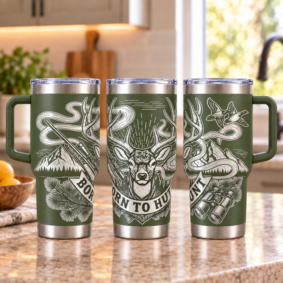 Born to Hunt Personalized 30 oz Engraved Tumbler