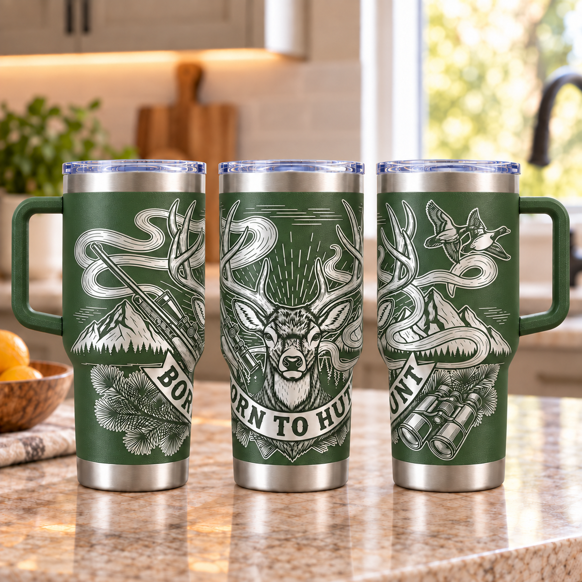 Born to Hunt Personalized 30 oz Engraved Tumbler