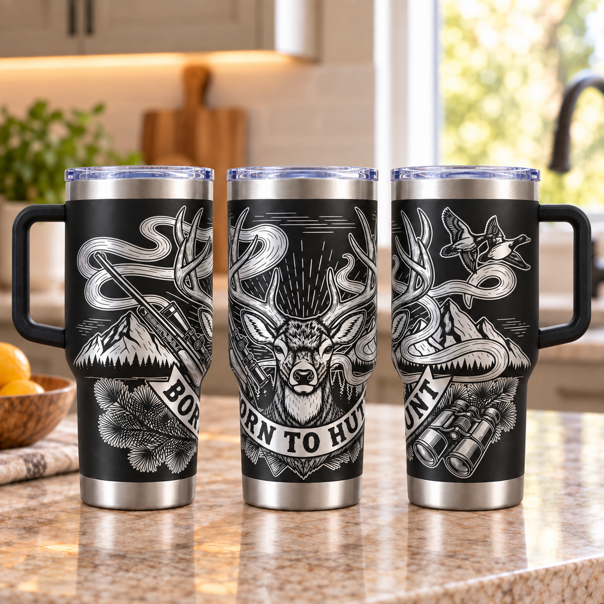 Born to Hunt Personalized 30 oz Engraved Tumbler