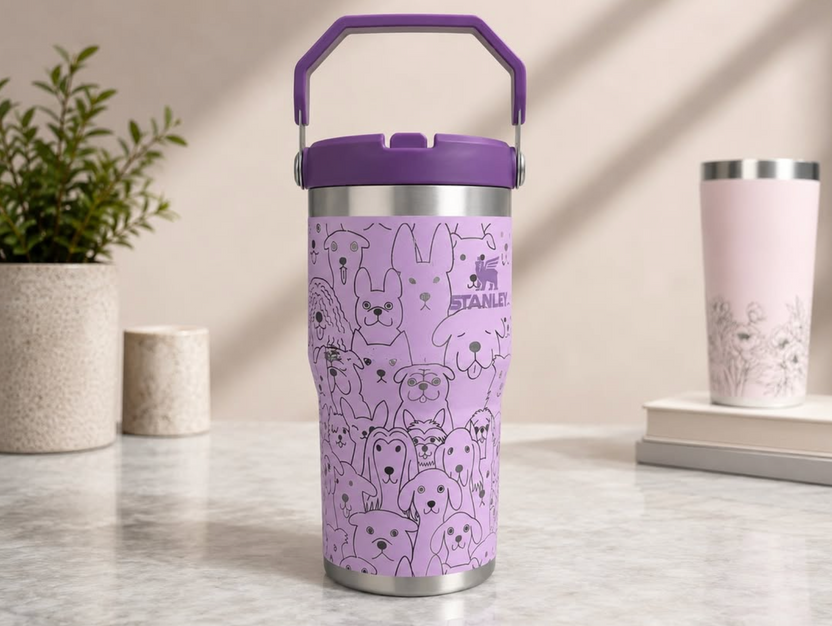 Purple personalized children’s tumbler