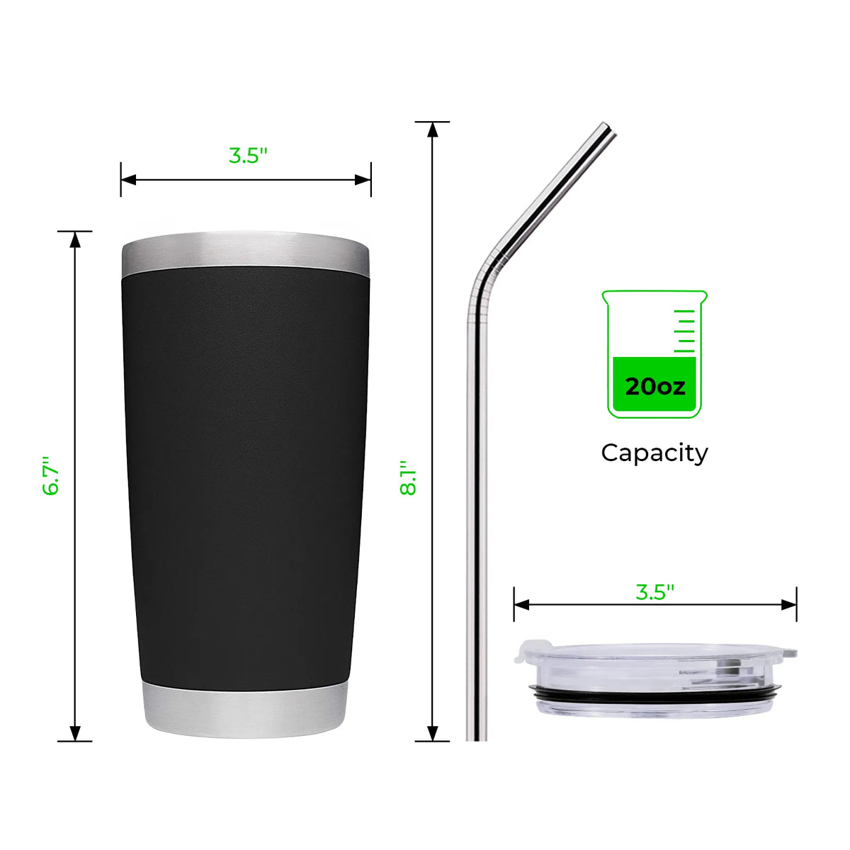 Personalized 20 oz Stainless Steel Tumbler